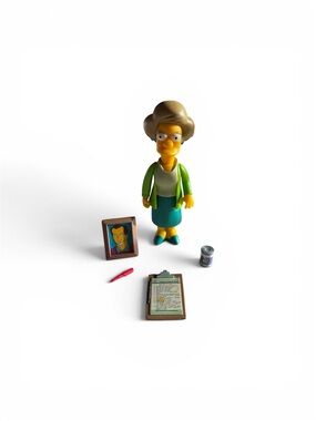 Playmates The Simpsons World of Springfield Interactive Figure Edna Krabappel